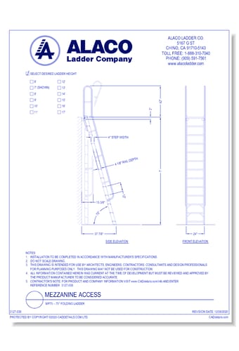 Mezzanine Access: MP75 – 75° Folding Ladder