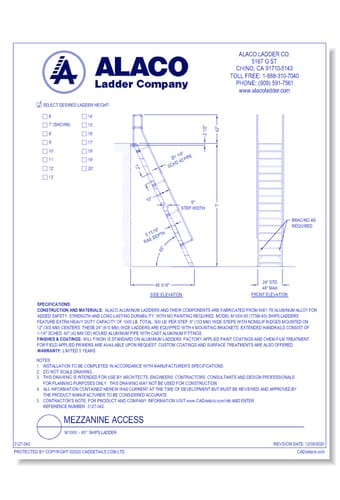 Mezzanine Access: M1000 – 65° Ships Ladder