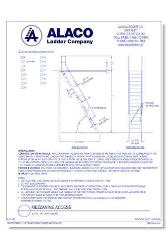 Mezzanine Access: M1000 – 60° Ships Ladder