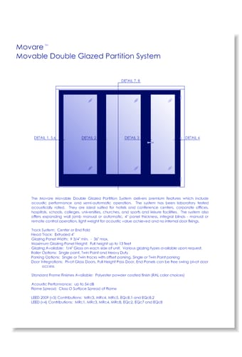 Movable Double Glazed Partition System: Movare™ - Architects Package