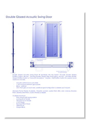Pivot & Hinged Doors: Acoustic Double Glazed Glass Swing Door - Architects Package