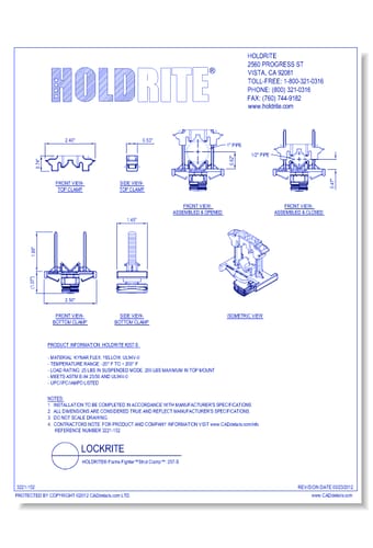 HOLDRITE® Flame Fighter™Strut Clamp™: 257-S