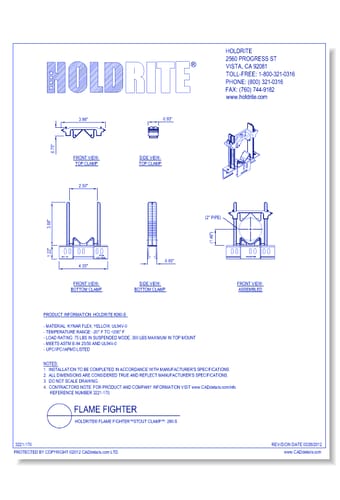 HOLDRITE® Flame Fighter™Stout Clamp™: 280-S