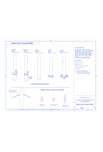 R-8902 Removable Bollard