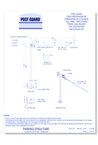 Post Guard Clearance Structure - Post Guard - CADdetails