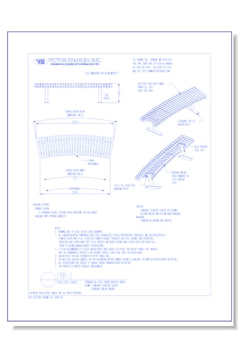Model FRB-2: Steelsites™ Curved Backless Bench