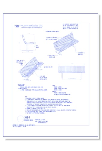 Model NRB-6: Steelsites™ Straight Bench