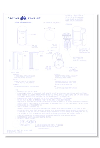 Model REN-45SDSD-ER: Stella of Sunne™ Side-Door Litter Receptacle, Dual-Flow Recycle and Trash Openings, 45 gal (170 L)