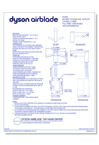 Dyson Airblade Tap (AB09 Short) hand dryer