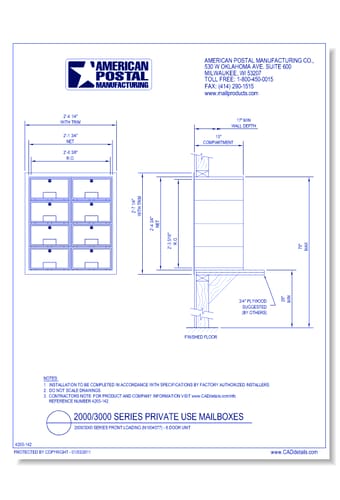 2000/3000 Series Front Loading (N1004577) - 8 Door Unit