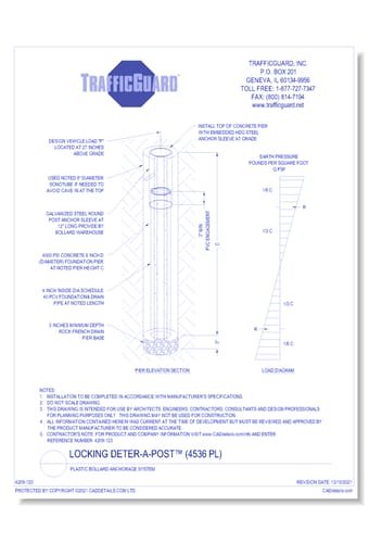 HDPE Locking Deter-A-Post™ (4536 PL): Plastic Bollard Anchorage System