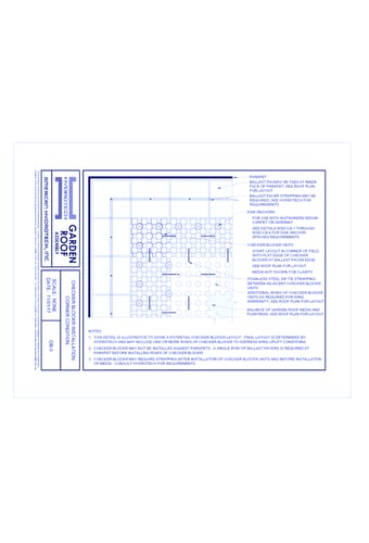 Garden Roof Assembly - Checkerblock: Checker Block Installation Corner Condition ( GB-3 )