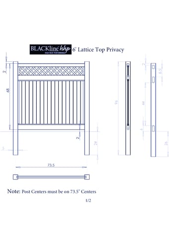 Lattice Top Style Privacy Fence:  6 Ft. Lattice Top Privacy