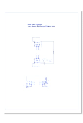 Series 5000 Windows: Standard Nail On - Casement with Crank Handle, Butt Hinges, Multipoint Lock