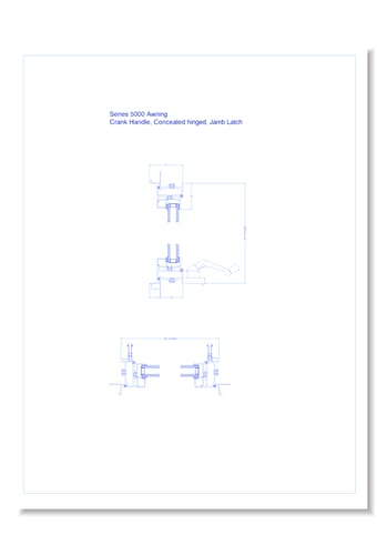 Series 5000 Windows: Standard Nail On - Awning with Crank Handle, Concealed Hinges, Jamb Latch