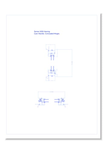 Series 5000 Windows: Standard Nail On - Awning with Cam Handle, Concealed Hinges