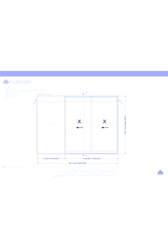 Series 8100 Doors: Thermally Broken Pocket Door - PXX - 3" UltraGlide Rollers, Standard Sill, No Screen