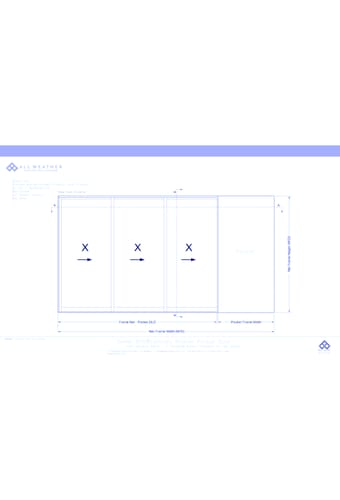 Series 8100 Doors: Thermally Broken Pocket Door - XXXP - 3" UltraGlide Rollers, Standard Sill, No Screen