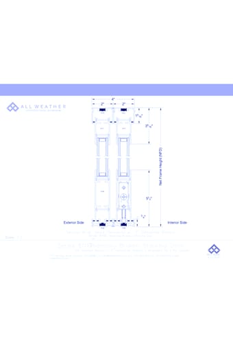 Series 8100 Doors: Thermally Broken Stacking Door - OX - 3" UltraGlide Rollers, Standard Sill, No Screen