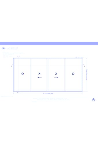 Series 8100 Doors: Thermally Broken Stacking Door - OXXO - 3" UltraGlide Rollers, Standard Sill, No Screen