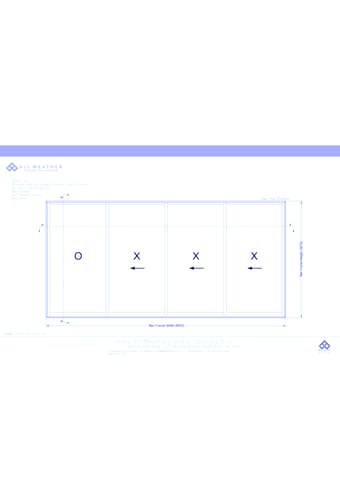 Series 8100 Doors: Thermally Broken Stacking Door - OXXX - 3" UltraGlide Rollers, Standard Sill, No Screen