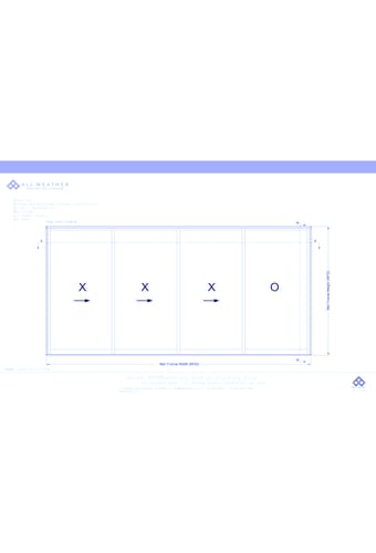 Series 8100 Doors: Thermally Broken Stacking Door - XXXO - 3" UltraGlide Rollers, Standard Sill, No Screen