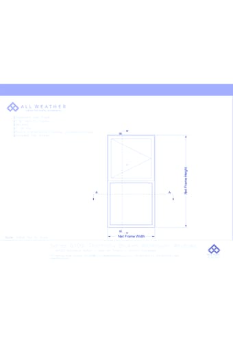 Series 6100 Windows: Standard Nail On - Casement  over Fixed with Encore Hardware