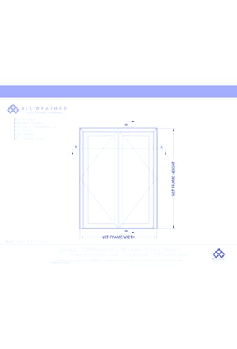 Series 7200 Doors: ADA Sill - Pivoting Double Door 2-5/8" Profile