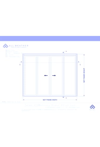 Series 9200 Doors: Thermally Broken - Bi-Fold Door – 2L/2R- 1 ½” Recessed Sill