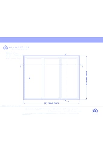 Series 9200 Doors: Thermally Broken - Bi-Fold Door – 3R- 2 3/16” Sill