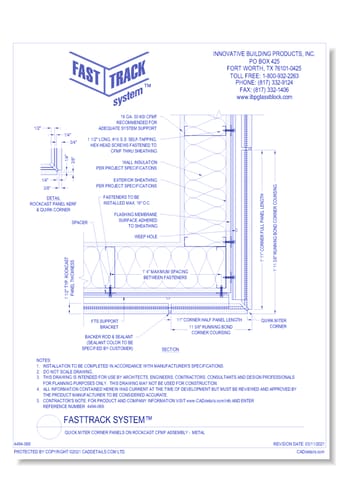 FastTrack System™: Quick Miter Corner Panels on RockCast CFMF Assembly -  Metal 