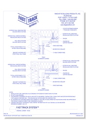 FastTrack System™: Internal Corner - Wood