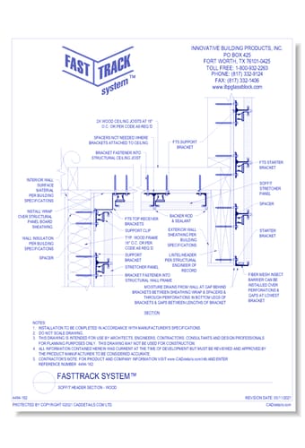 FastTrack System™: Soffit Header Section - Wood