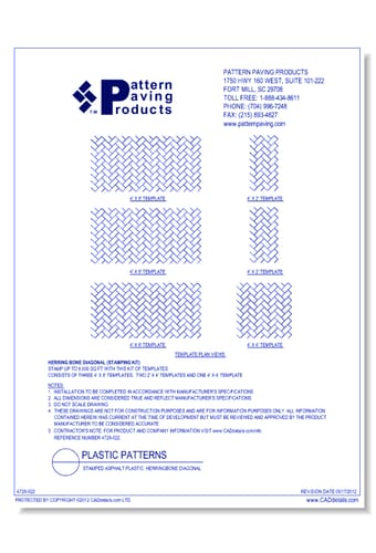 Stamped Asphalt Plastic: Herringbone Diagonal