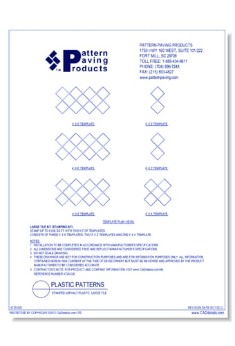 Stamped Asphalt Plastic: Large Tile
