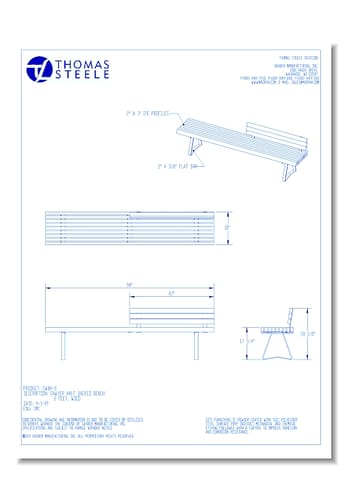 Sawyer Half Backed Bench: 8 Ft. Wood
