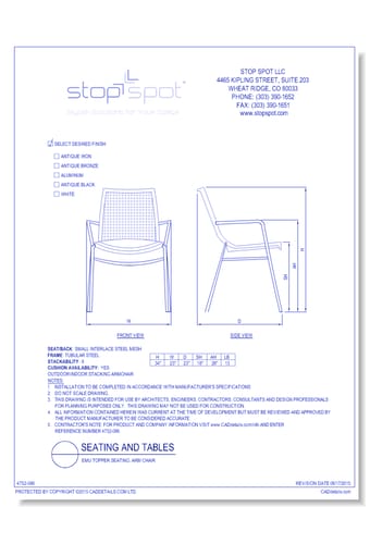 Emu Topper Seating: Arm Chair