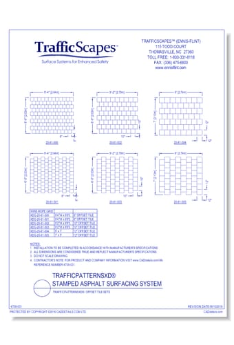 TrafficPatternsXD®: Offset Tile Sets