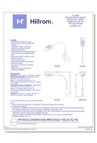 Exam Light GS600 Wall Mount