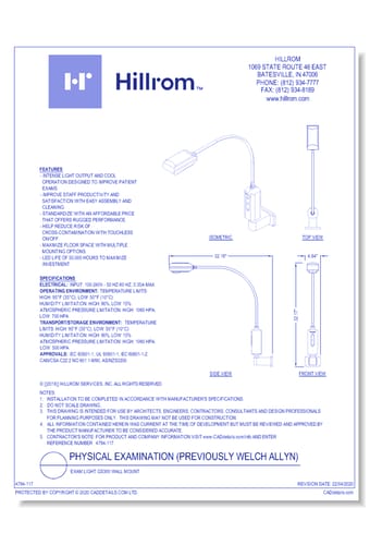 Exam Light GS300 Wall Mount