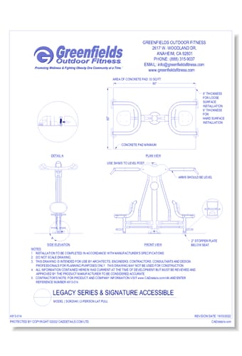 Legacy Series: Model ( SGR048 ) 2-Person Lat Pull