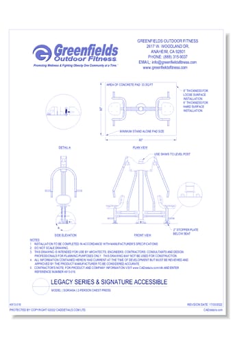 Legacy Series: Model ( SGR048A ) 2-Person Chest Press