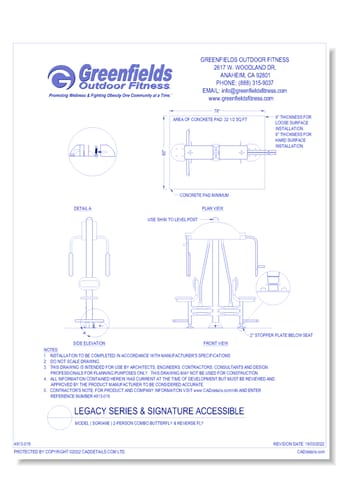 Legacy Series: Model ( SGR048E ) 2-Person Combo Butterfly & Reverse Fly