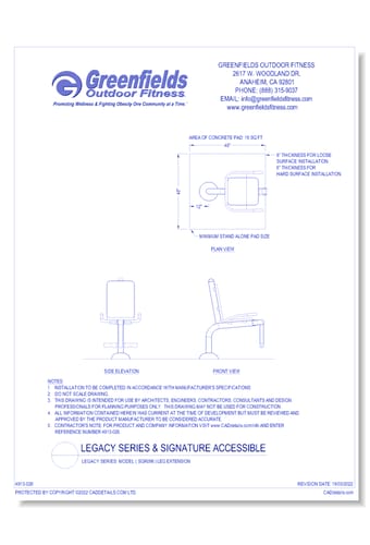 Legacy Series: Model ( SGR098 ) Leg Extension