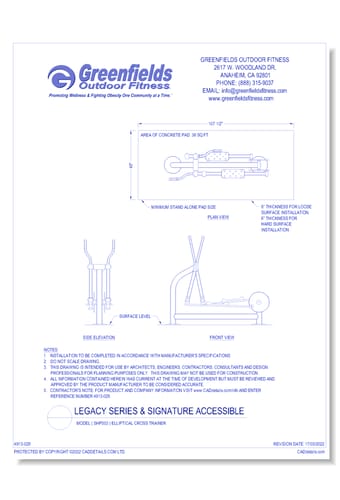 Legacy Series: Model ( SHP503 ) Elliptical Cross Trainer