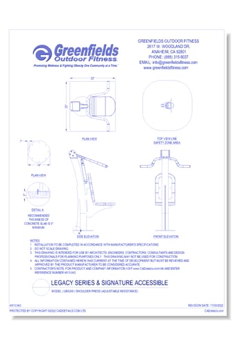 Legacy Series: Model ( UBX248 ) Shoulder Press (Adjustable Resistance)
