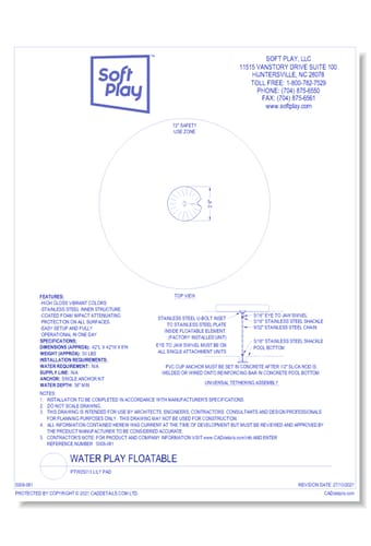 Water Play Floatable: Lily Pad (PTW25013)