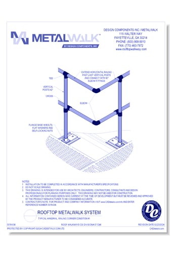 Typical Handrail, Railing Corner Condition #1