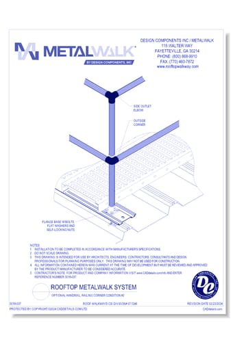 Optional Handrail, Railing Corner Condition #2
