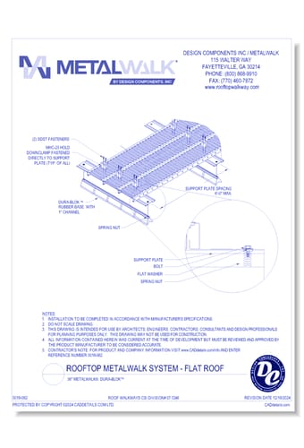 36" Wide Metalwalk®, No Railing Dura-Blok™